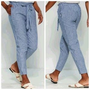 Beach Lunch Lounge Giavanna Beach Pants Linen Blend in Cerulean Pull On